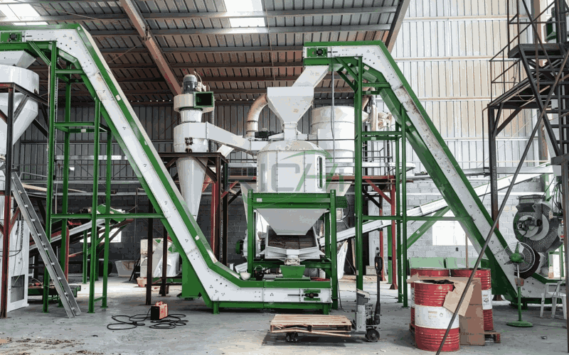Proyecto de planta de pellets mixtos de 3 toneladas por hora en Kazajistán