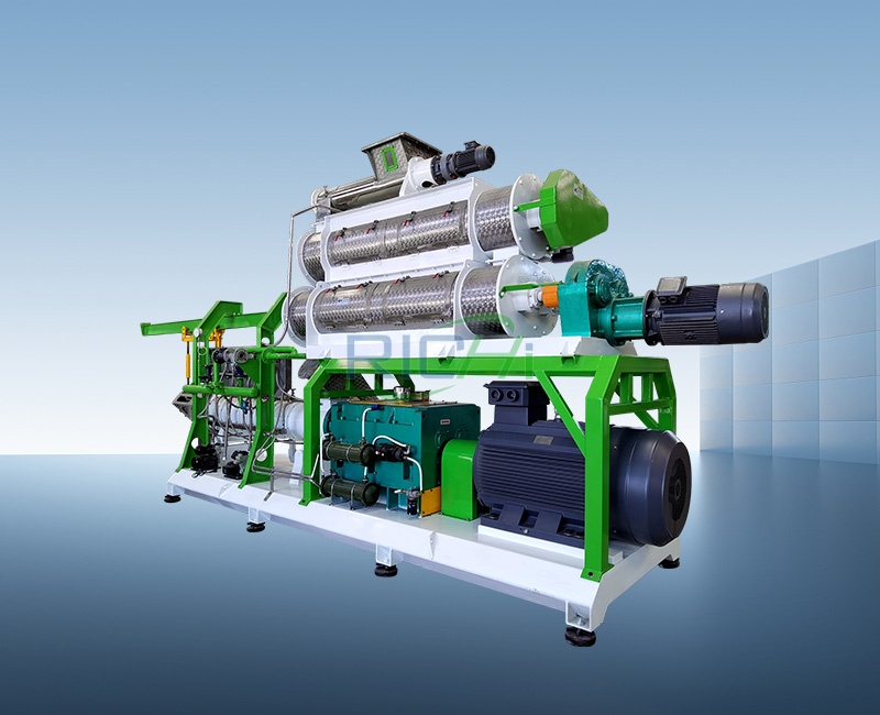 Floating fish feed extruder