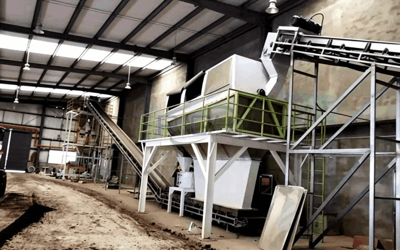 1.-1.5 T/H Cow Manure Pellet Production Line in India