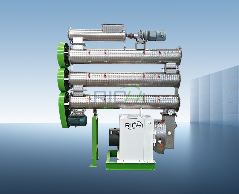 three-layer conditioner shrimp feed pellet mill