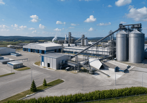 large-scale straw pellet processing plant