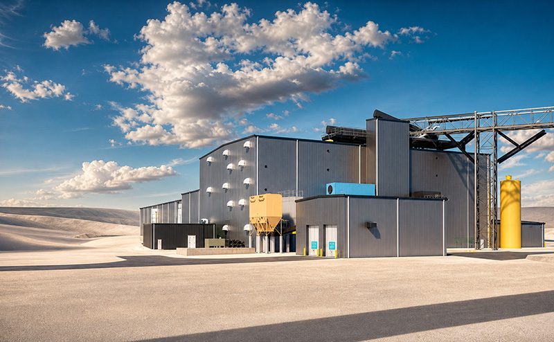 Organic fertilizer granule production plant