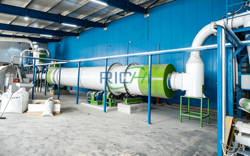 Rotary Drum Dryer in a Romanian 2 T/H Wood Chip Production Line
