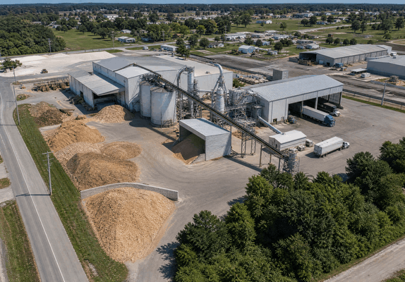medium-sized biomass fuel pellet plant