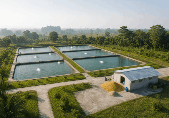 kleine Aquakultur-Anlage