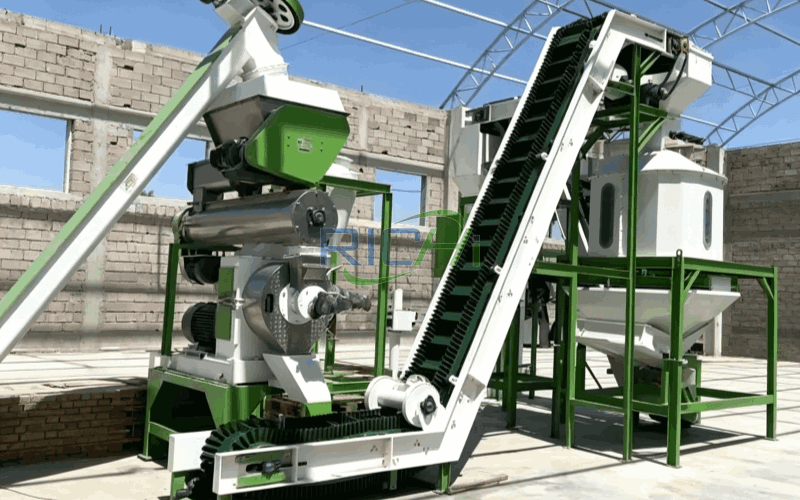 Mesin Pembuat Pelet Pakan Ternak 1–2 T/H di Uzbekistan